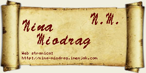 Nina Miodrag vizit kartica